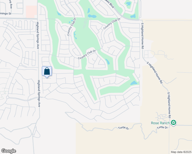 map of restaurants, bars, coffee shops, grocery stores, and more near 5267 Mission Hills Drive in Banning