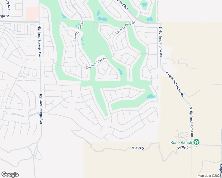map of restaurants, bars, coffee shops, grocery stores, and more near 5211 Mission Hills Drive in Banning
