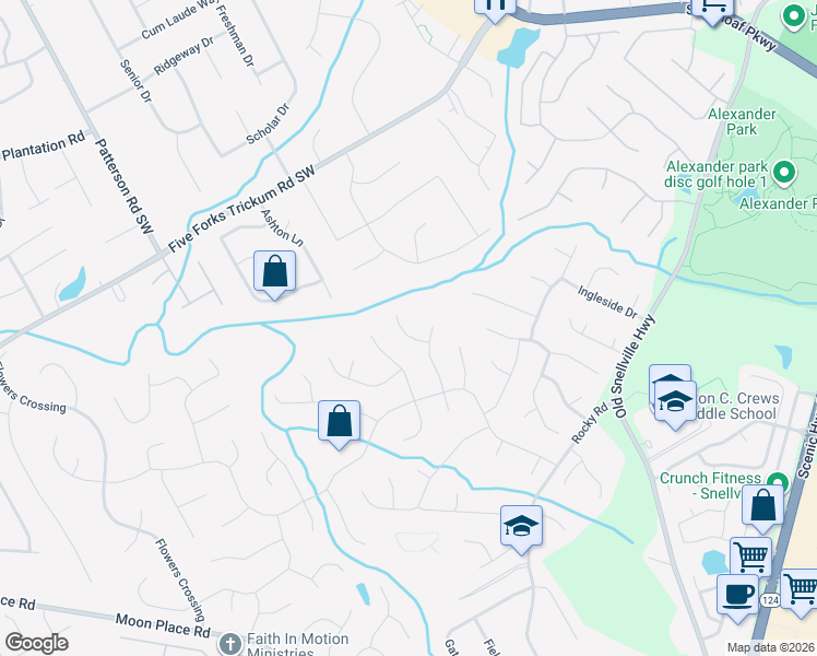 map of restaurants, bars, coffee shops, grocery stores, and more near 1328 Millvale Court in Lawrenceville
