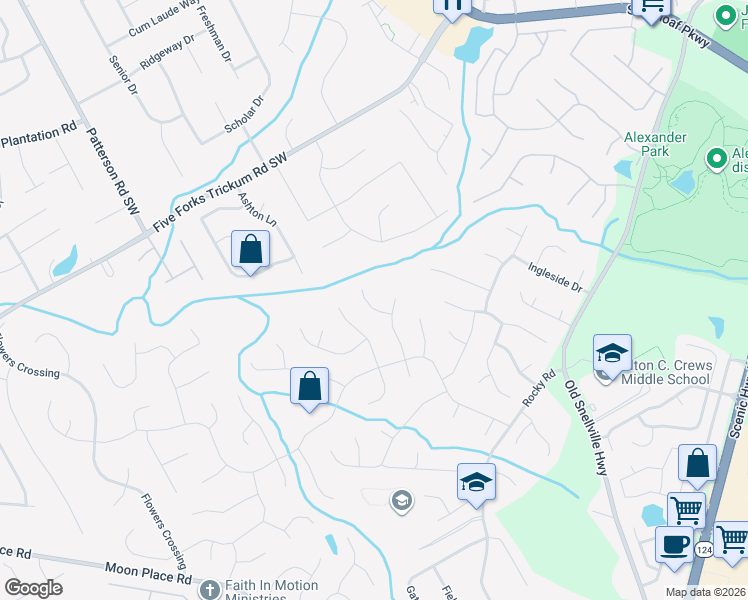 map of restaurants, bars, coffee shops, grocery stores, and more near 1328 Millvale Court in Lawrenceville