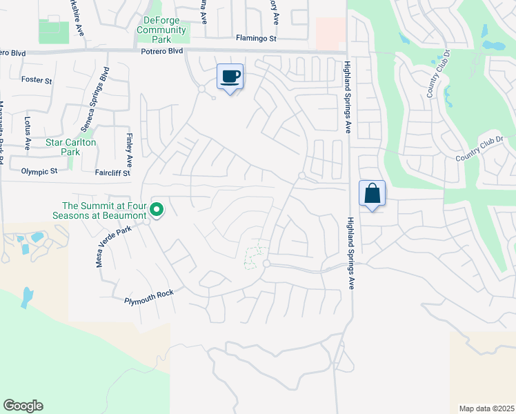 map of restaurants, bars, coffee shops, grocery stores, and more near 1582 Timberline in Beaumont