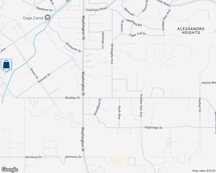 map of restaurants, bars, coffee shops, grocery stores, and more near 7887 Whitegate Avenue in Riverside