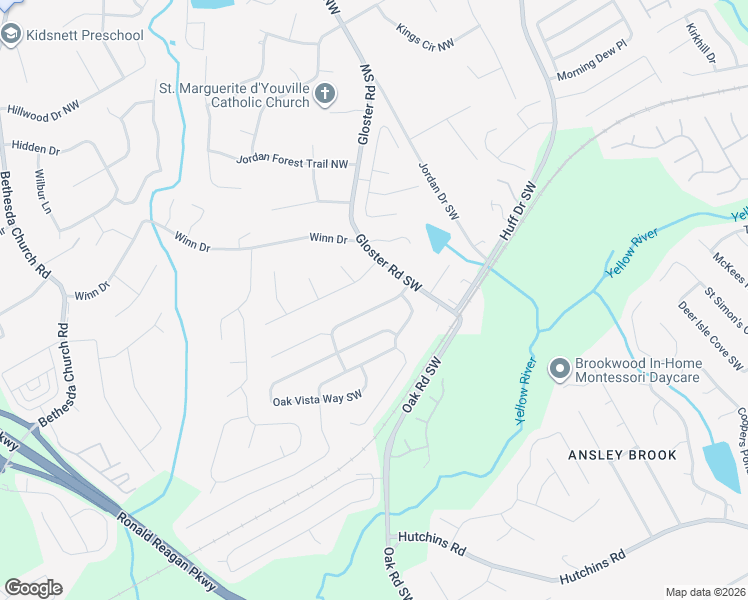 map of restaurants, bars, coffee shops, grocery stores, and more near 2815 Maple Vista Lane Southwest in Lawrenceville