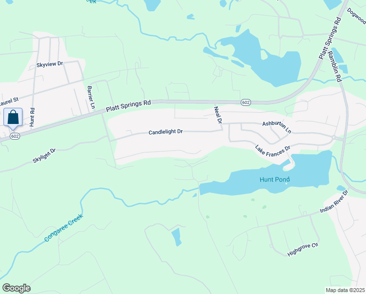 map of restaurants, bars, coffee shops, grocery stores, and more near 261 Winchester Court in West Columbia