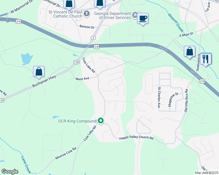 map of restaurants, bars, coffee shops, grocery stores, and more near 325 Trailside Drive in Dallas