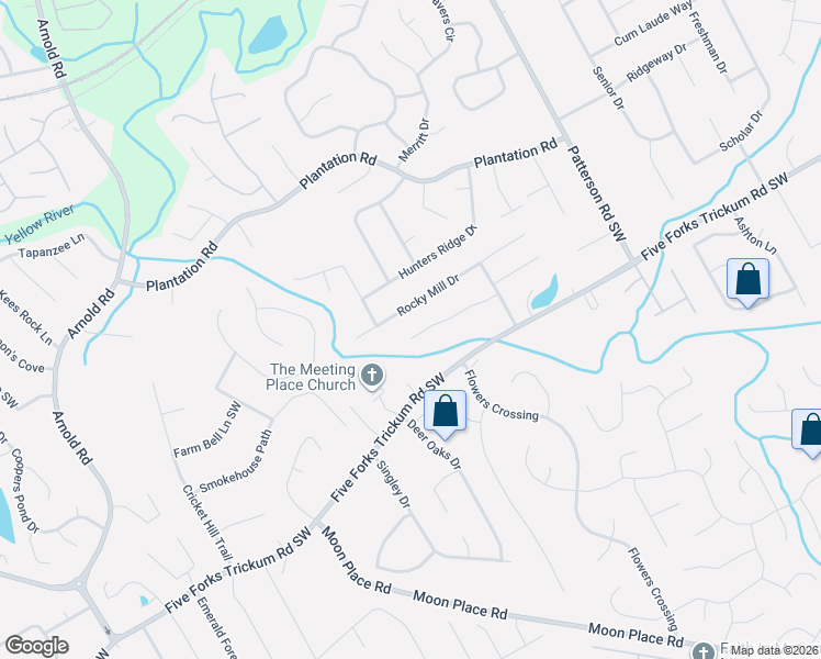 map of restaurants, bars, coffee shops, grocery stores, and more near 2121 Harrison Ridge Court in Lawrenceville