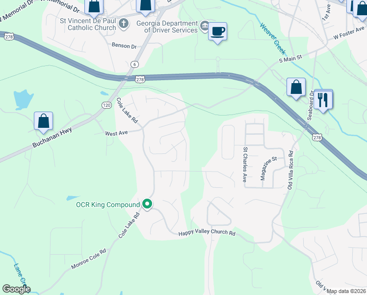 map of restaurants, bars, coffee shops, grocery stores, and more near 206 West Bridge Park in Dallas