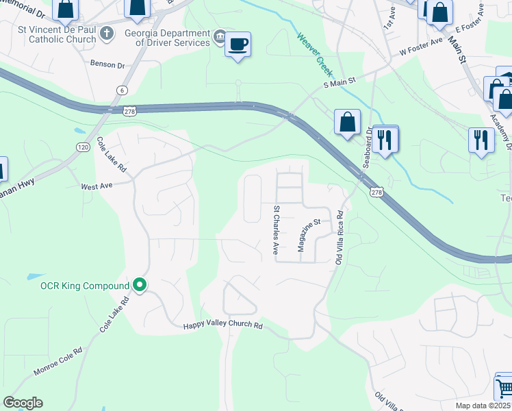 map of restaurants, bars, coffee shops, grocery stores, and more near 177 Saint Ann Circle in Dallas