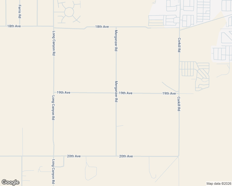 map of restaurants, bars, coffee shops, grocery stores, and more near Merganzer Road in Desert Hot Springs