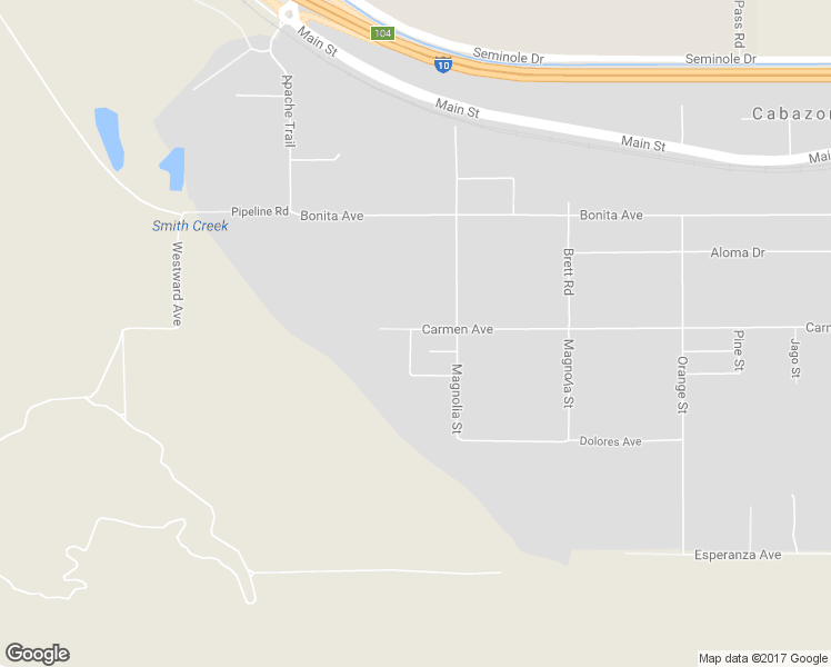 map of restaurants, bars, coffee shops, grocery stores, and more near 49281 Carmen Avenue in Cabazon