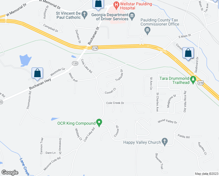 map of restaurants, bars, coffee shops, grocery stores, and more near 325 Trailside Drive in Dallas