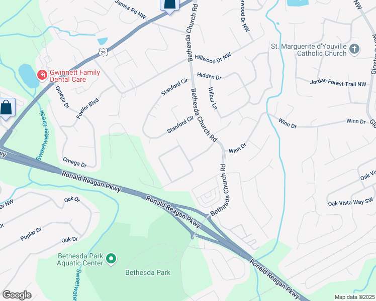 map of restaurants, bars, coffee shops, grocery stores, and more near 103 Sir Gregory Manor Northwest in Lawrenceville