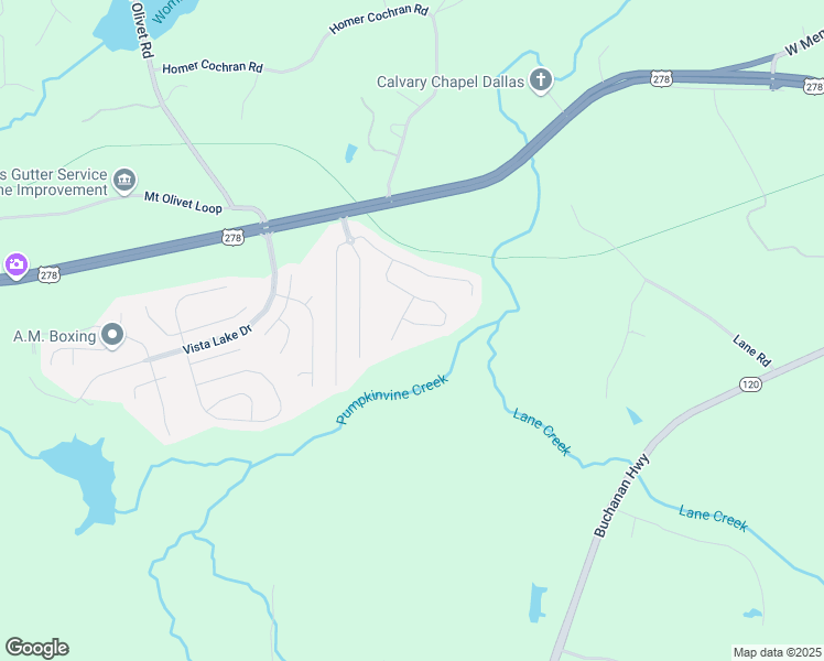 map of restaurants, bars, coffee shops, grocery stores, and more near 231 Overlook Court in Dallas