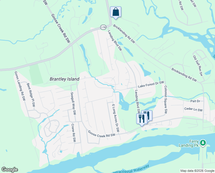 map of restaurants, bars, coffee shops, grocery stores, and more near 1708 Oakbrook Dr SW in Ocean Isle Beach