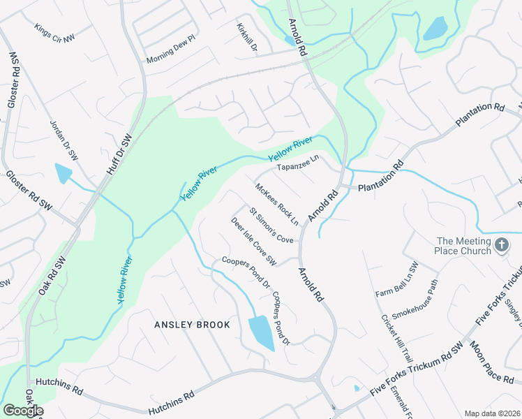 map of restaurants, bars, coffee shops, grocery stores, and more near 360 Saint Simon's Cove in Lawrenceville