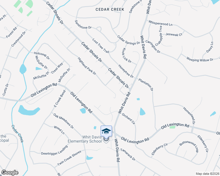 map of restaurants, bars, coffee shops, grocery stores, and more near 290 Highland Park Drive in Athens