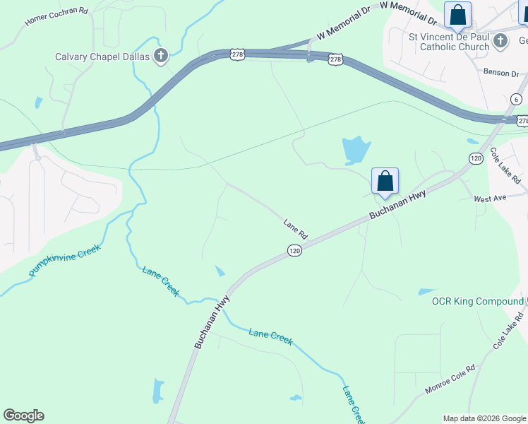 map of restaurants, bars, coffee shops, grocery stores, and more near 205 Lane Road in Dallas