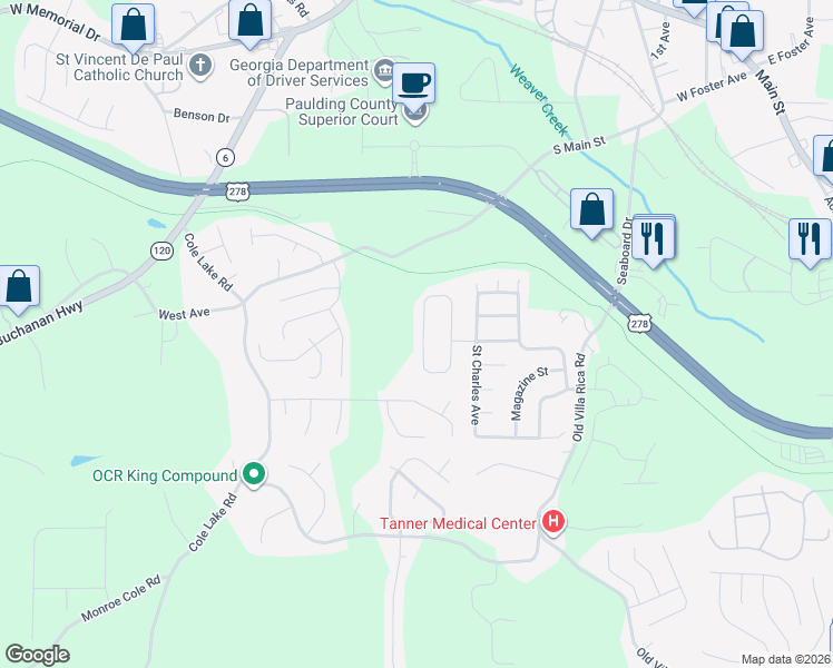 map of restaurants, bars, coffee shops, grocery stores, and more near 140 Saint Ann Circle in Dallas