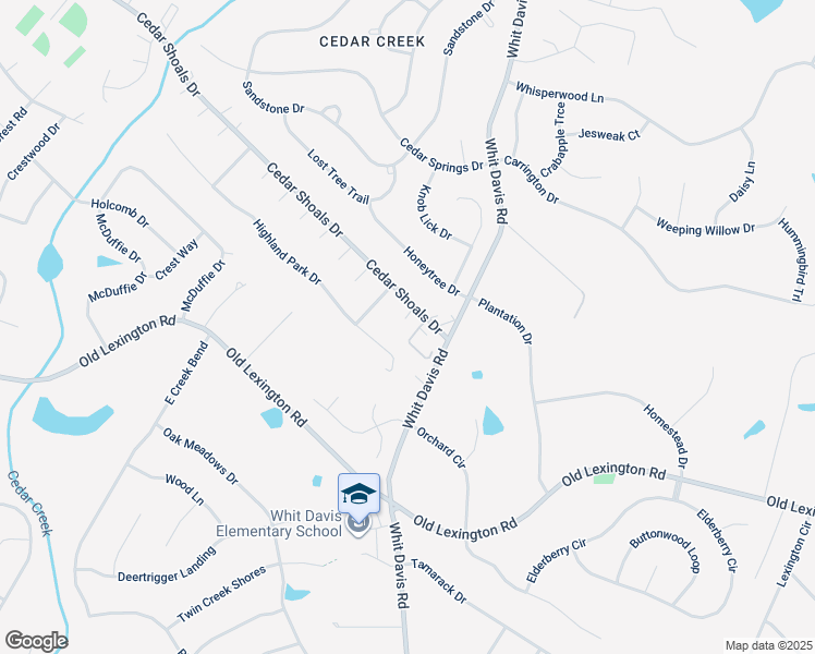 map of restaurants, bars, coffee shops, grocery stores, and more near 1804 Cedar Shoals Drive in Athens