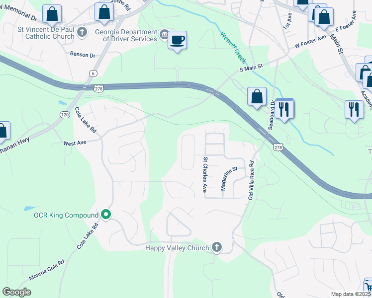 map of restaurants, bars, coffee shops, grocery stores, and more near 177 Saint Ann Circle in Dallas