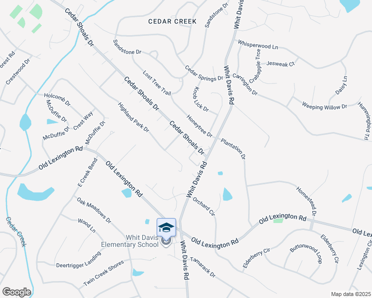 map of restaurants, bars, coffee shops, grocery stores, and more near 1824 Cedar Shoals Drive in Athens