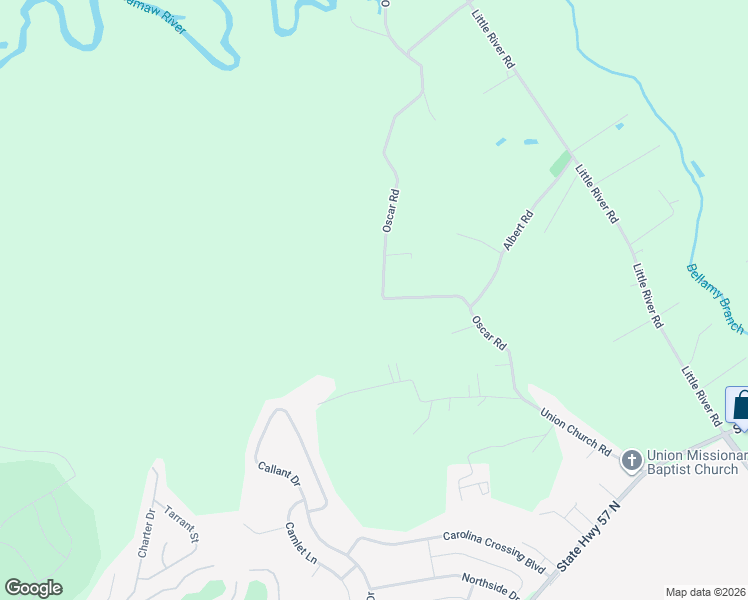 map of restaurants, bars, coffee shops, grocery stores, and more near 1273 Oscar Road in Little River