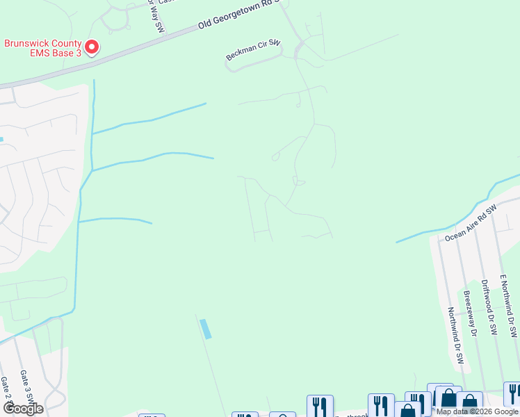 map of restaurants, bars, coffee shops, grocery stores, and more near 6823 parnell Place Southwest in Ocean Isle Beach