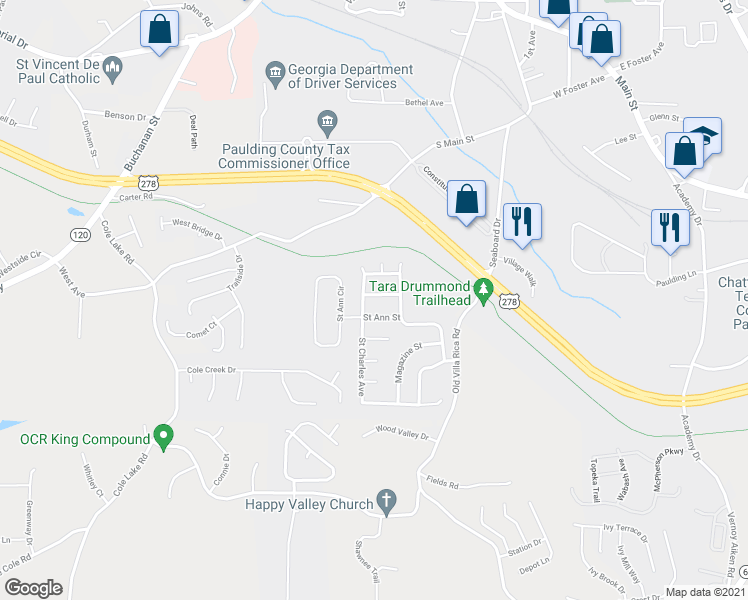 map of restaurants, bars, coffee shops, grocery stores, and more near 109 Belle Chasse in Dallas