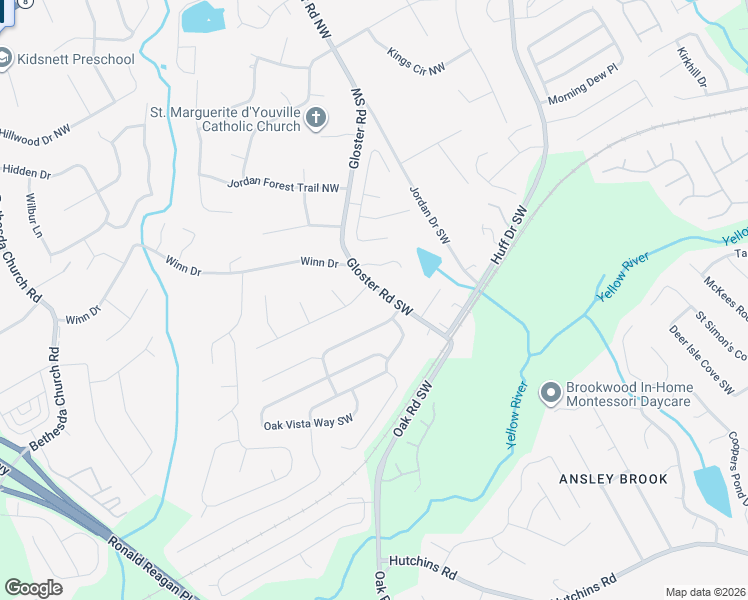 map of restaurants, bars, coffee shops, grocery stores, and more near 2815 Maple Vista Lane Southwest in Lawrenceville