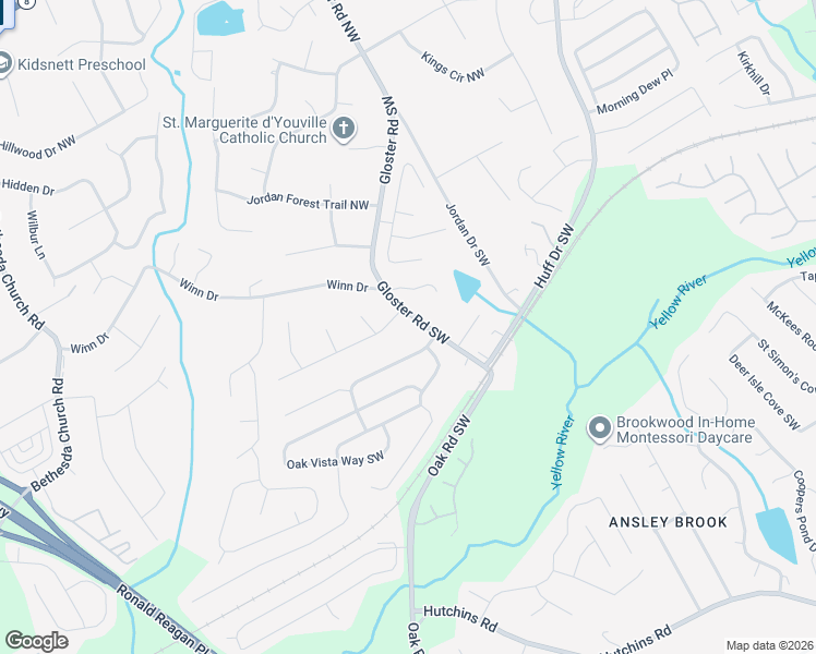 map of restaurants, bars, coffee shops, grocery stores, and more near 2815 Maple Vista Lane Southwest in Lawrenceville