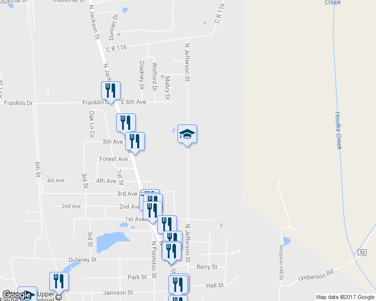 map of restaurants, bars, coffee shops, grocery stores, and more near 1035 North Jefferson Street in Houston
