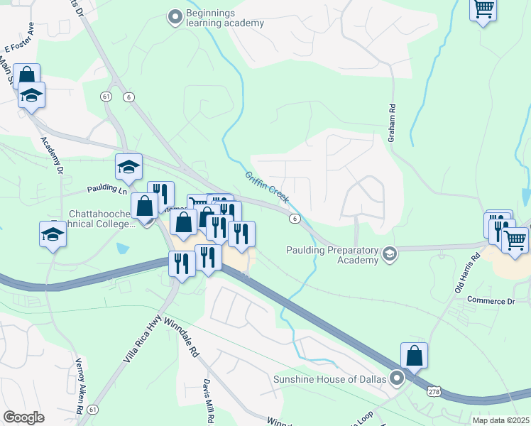 map of restaurants, bars, coffee shops, grocery stores, and more near 29 Baulding Path in Dallas