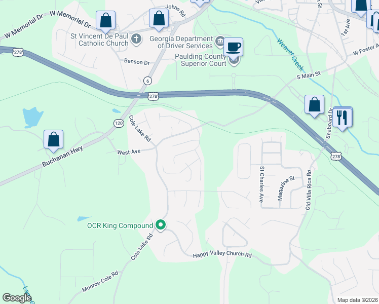 map of restaurants, bars, coffee shops, grocery stores, and more near 103 Mount Comet Court in Dallas