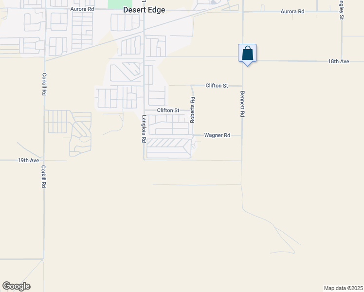 map of restaurants, bars, coffee shops, grocery stores, and more near 18801 Roberts Road in Desert Hot Springs
