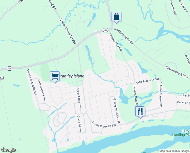 map of restaurants, bars, coffee shops, grocery stores, and more near 1777 Oakbrook Drive Southwest in Ocean Isle Beach