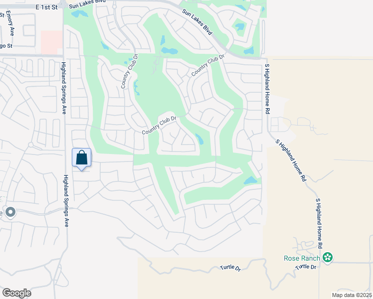 map of restaurants, bars, coffee shops, grocery stores, and more near 5463 Trevino Way in Banning