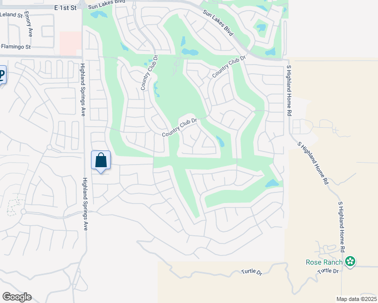map of restaurants, bars, coffee shops, grocery stores, and more near 1532 Archer Avenue in Banning