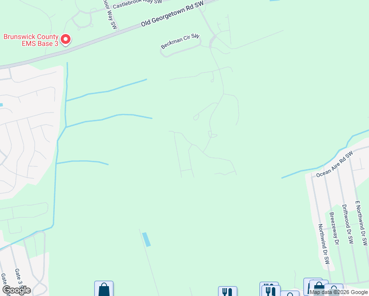 map of restaurants, bars, coffee shops, grocery stores, and more near 6823 parnell Place Southwest in Ocean Isle Beach