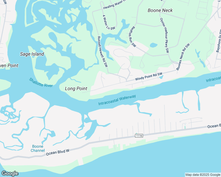 map of restaurants, bars, coffee shops, grocery stores, and more near 3711 Windy Point Road Southwest in Brunswick
