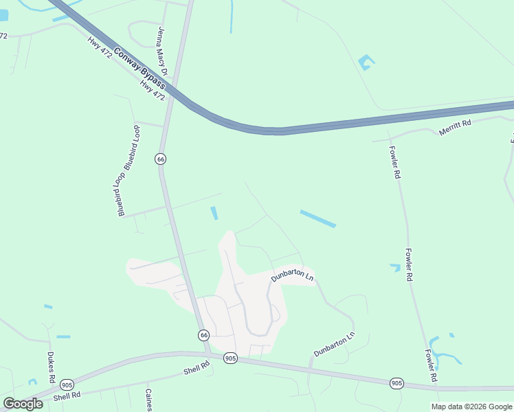 map of restaurants, bars, coffee shops, grocery stores, and more near 195 Dudley Lane in Conway