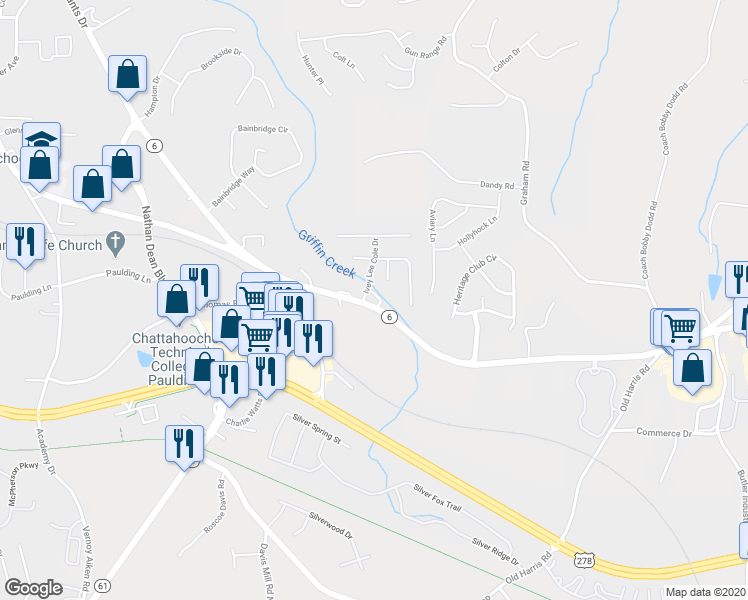 map of restaurants, bars, coffee shops, grocery stores, and more near 1035 Merchants Drive in Dallas