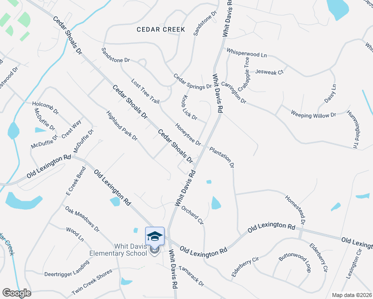 map of restaurants, bars, coffee shops, grocery stores, and more near 1829 Cedar Shoals Drive in Athens