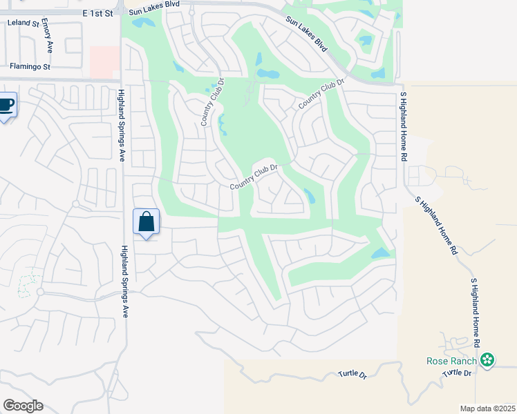 map of restaurants, bars, coffee shops, grocery stores, and more near 5653 Trevino Way in Banning