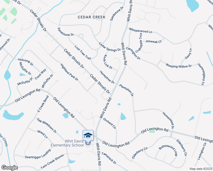 map of restaurants, bars, coffee shops, grocery stores, and more near 1825 Cedar Shoals Drive in Athens