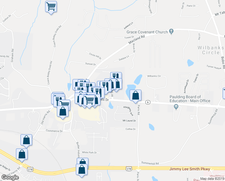 map of restaurants, bars, coffee shops, grocery stores, and more near 294 WI Parkway in Dallas