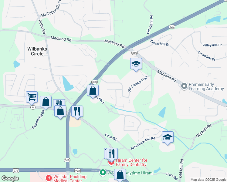 map of restaurants, bars, coffee shops, grocery stores, and more near 17 Brookvalley Court West in Dallas