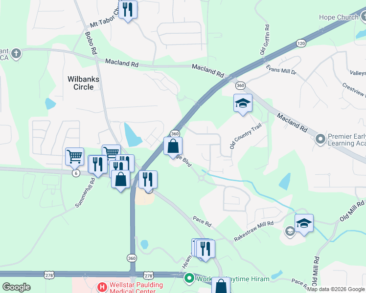 map of restaurants, bars, coffee shops, grocery stores, and more near 33 Village Glen in Dallas