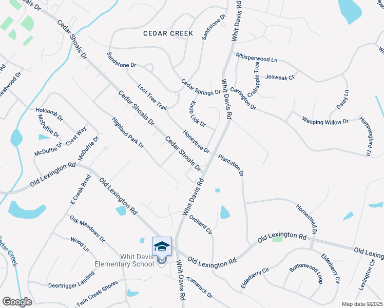 map of restaurants, bars, coffee shops, grocery stores, and more near 1825 Cedar Shoals Dr in Athens