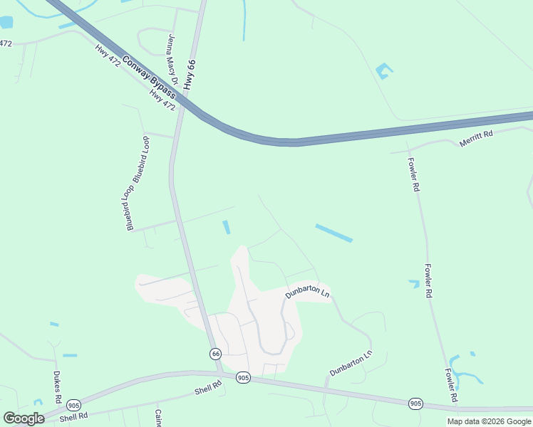 map of restaurants, bars, coffee shops, grocery stores, and more near 195 Dudley Lane in Conway