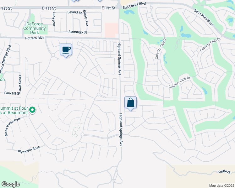 map of restaurants, bars, coffee shops, grocery stores, and more near 1663 Beaver Creek in Beaumont